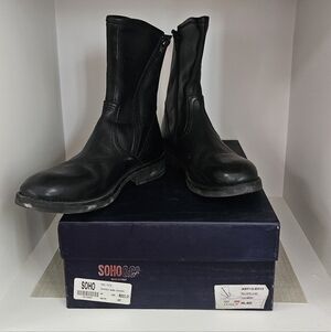 Made In Spain - Soho & Co - Men's Black Leather Boots